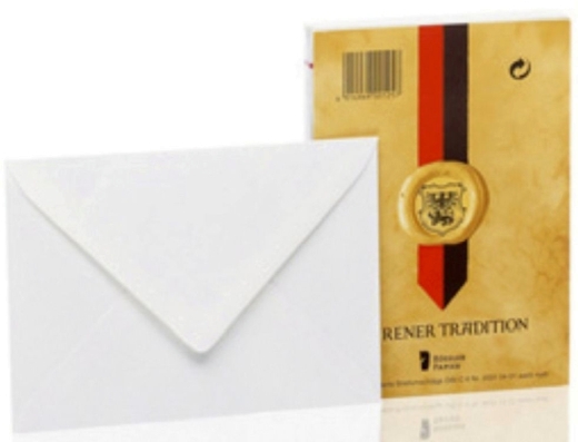 Briefhülle Dürener Tradition - C6, 25 Stück, weiß, satinert